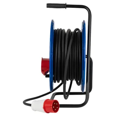 Удлинитель силовой IND380-RM-1e-5x2,5-30m-IP44 на 380В на катушке 1 розетка CEE 5P 30м КГ 5х2,5 32A IP44