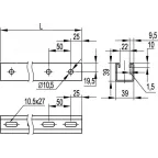 Профиль С-образный 41х41 L1800 толщина 1.5 мм