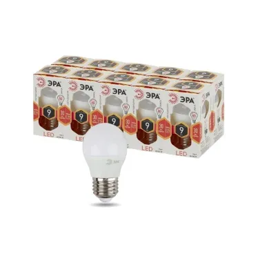 Лампа светодиодная LED P45-9W-827-E27 (диод, шар, 9Вт, тепл, E27 (10/100/3600)