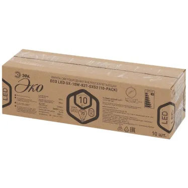 Лампа светодиодная ECO LED GX-10W-827-GX53 (10-PACK) (диод таблетка 10Вт тепл GX53) (10/100/5600)