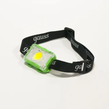 Фонарь светодиодный налобный 3 Вт 150 лм Черный IP33 на батарейках 3xААА GFL Gauss