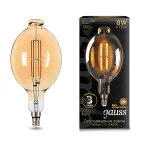Лампа светодиодная LED Vintage Filament BT180 8W E27 180*360mm Amber 780lm 2400K 1/6 | 151802008 | Gauss
