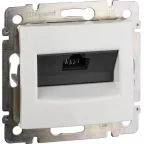 VALENA Розетка компьютерная RJ45х1 UTP белая