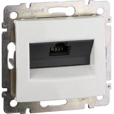 VALENA Розетка компьютерная RJ45х1 UTP белая