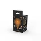 Лампа светодиодная Black LED Filament G120 Flexible E27 6W Golden 360lm 2400К | 158802008 | Gauss