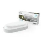 Светильник светодиодный пылевлагозащищенный для ЖКХ Elementary овал 15W 1100lm 4000K 160-260V IP65 200*98*46мм белый LED 1/40 | 161411215 | Gauss