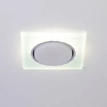 Встраиваемый светильник со светодиодной подсветкой DK LD50 FR GX53 белый матовый