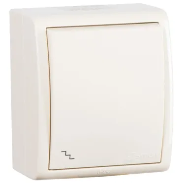 15 Aqua Выключатель проходной (переключатель) IP54 10А 250В винтовой зажим S15A слоновая кость