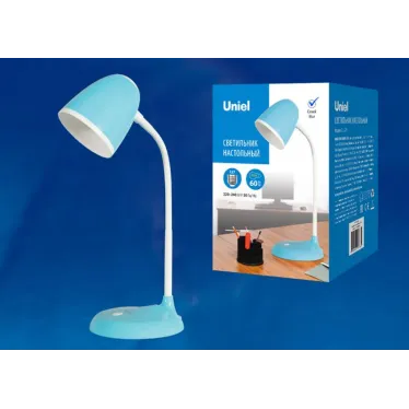 Светильник настольный TLI-228 BLUE E27 60W. ЦокольЕ27. Механический выключатель. Синий.