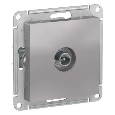Розетка ATLASDESIGN TV оконечная 1DB механизм алюминий