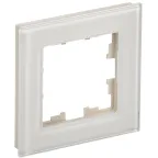 BRITE Рамка 1 пост РУ-1-2-БрВа стекло ванильный