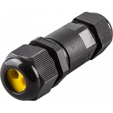 Коннектор водонепроницаемый для проводов 2-контактный черный Feron