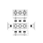 Светильник карданный встраиваемый SKD-13-36-40K-W09 3х9Вт 4000K 2430Лм 320х130х100