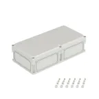 Корпус IP66/IP67, 600х300х160 мм, без МП, с фланцами, непрозрачная крышка H- 35 мм