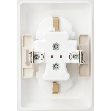 ЭТЮД Розетка двойная скрытой установки с заземлением без шторок 16А 250B, белый