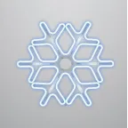 Фигура Снежинка из гибкого неона с эффектом тающих сосулек, 60х60 см, цвет свечения синий/белый | 501-223 | NEON-NIGHT