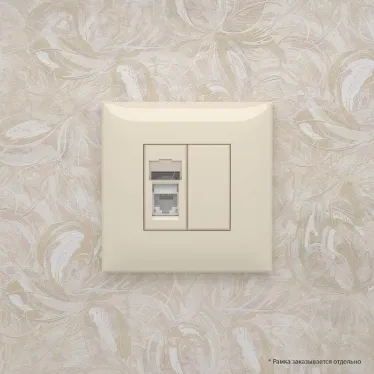 Avanti Розетка RJ-45 в стену 5e одинарная ''Ванильная дымка ''