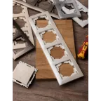 Валенсия Рамка 4-местная жемчуг