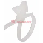 Хомут-стяжкa нейлоновая, крепежный пистон 100x2,5 мм, д. 2,4 мм, белая, 100 шт, REXANT