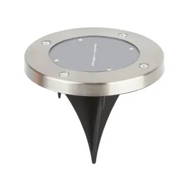 Садовый светильник на солнечной батарее, сталь, пластик 13 см ERAST040-08