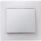 КВАРТА Выключатель одноклавишный скрытый белый в сборе