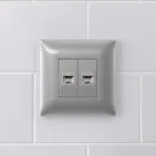 Avanti Компьютерная розетка RJ-45 без шторки в стену, кат.5e двойная экранированная, Закаленная сталь