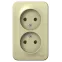 BLANCA О/У РОЗЕТКА двойная без заземл. без шт. ИЗОЛ.ПЛ., 16А, 250В, БЕЖЕВЫЙ