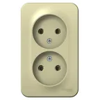 BLANCA О/У РОЗЕТКА двойная без заземл. без шт. ИЗОЛ.ПЛ., 16А, 250В, БЕЖЕВЫЙ