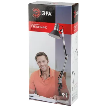 Светильник настольный на струбцине черный N-121-E27-40W-BK