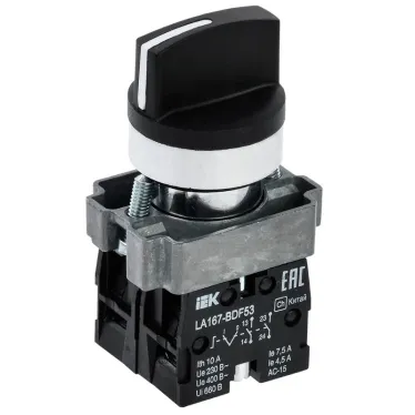 Переключатель LA167-BDF53 3 полож. 2з черный