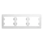 GLOSSA Рамка горизонтальная 3 поста белая