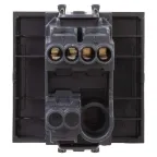 Avanti Выключатель одноклавишный модульный, , Черный матовый, 2 модуля