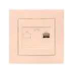 Валенсия розетка телефонная RG-11 1-местная кремовая