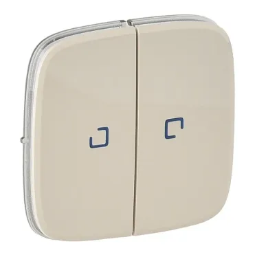 Valena ALLURE Лицевая панель для выключателя двухклавишного с подсветкой Слоновая кость