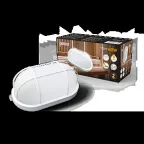 Светильник ЖКХ под лампу 1хE27 AC 220В IP54 овал 105х85х212мм с решеткой max 60Вт НБП Gauss