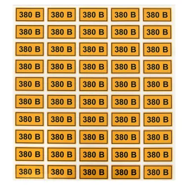 Наклейка ''380В'' 20х40мм