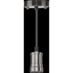 Светильник с проводом 1.5м Е27 декор черный хром