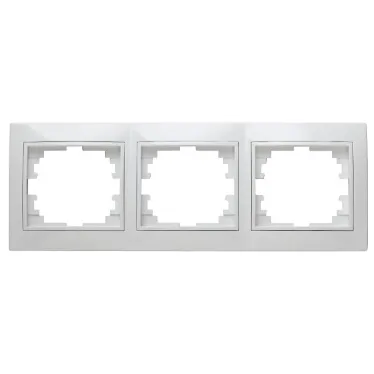 Рамка на 3 поста гор., СУ, Plano, белый, 1-503-01