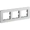 BRITE Рамка 3 поста РУ-3-1-Бр металл алюминий RE IEK
