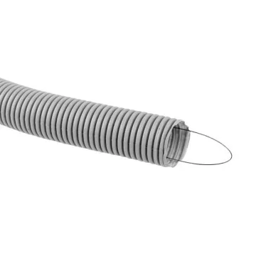 Труба гибкая 40мм с протяжкой серая (15м) Plast