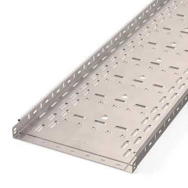 Лоток перфорированный Стандарт INOX (AISI 409) 400х50х3000 (1,0 мм) (6 м/уп)