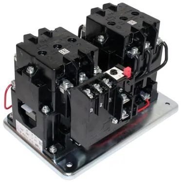 Пускатель электромагнитный ПМЕ-214 УХЛ4 В, 220В/50Гц, 4з+4р, 25А, реверсивный, с реле РТТ-141 21,3-25,0А, IP00