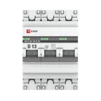 Выключатель автоматический трехполюсный 13А D ВА47-63 4.5кА PROxima