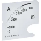 Шкала сменная для амперметра Э47 4000/5А класс точности 1,5 96х96мм