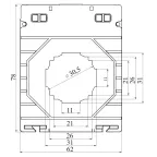 Трансформатор тока CT30 150A, класс 0.2, 1ВА