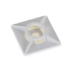 Площадка под хомут 19х19 полипропиленовая белая самоклеящаяся (40шт)