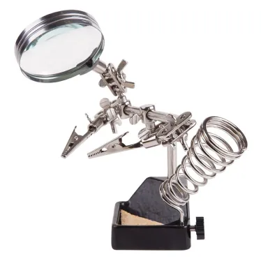 Держатель Третья рука с лупой х2.5 (ZD-10G)
