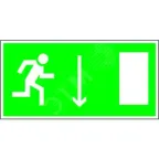 Пиктограмма (Пластина) Указатель двери эвакуационного выхода (прав.)  BL-3015.E09 | а12538 | Белый свет