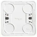 ЭТЮД Выключатель одноклавишный наружный с подсветкой белый сх.1