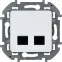 Двойная розетка RJ 45 категория 6 UTP INSPIRIA белый